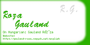 roza gauland business card